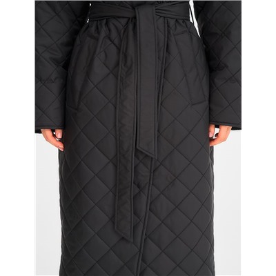 Плащ утепленный черный