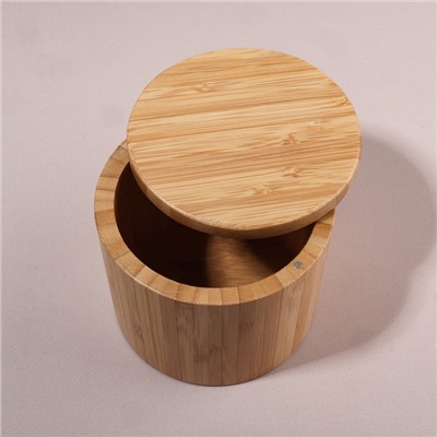 Органайзер для хранения «BAMBOO», с крышкой, раздвижной, d = 12 × 10,5 см, цвет коричневый