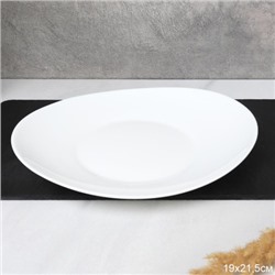 Тарелка плоская 215 мм Овал  LP85 (white) (уп 6/48)