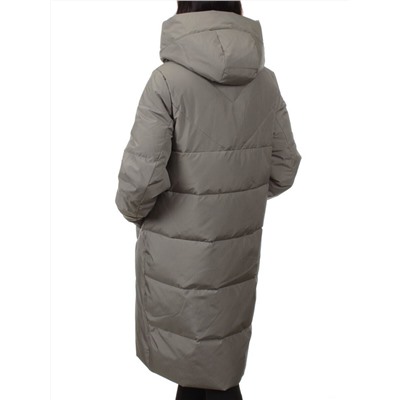 8825 GRAY GREEN Пальто зимнее женское (200 гр. холлофайбер)
