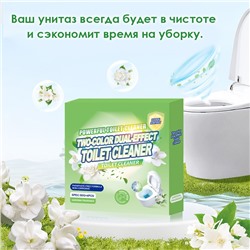 (ЗАМЯТА КОРОБОЧКА) Таблетки очищающие для сливного бачка унитаза ГАРДЕНИЯ, набор 4 шт. по 50 гр.