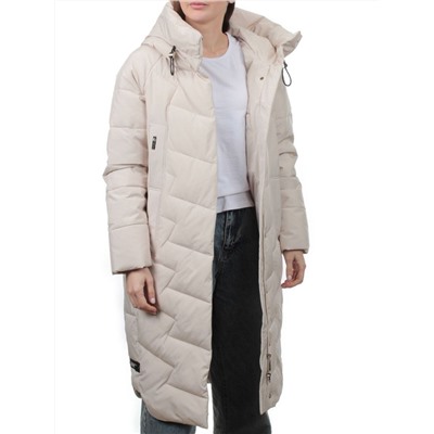 2302 LT. BEIGE Пальто зимнее женское (170 гр. холлофайбер)