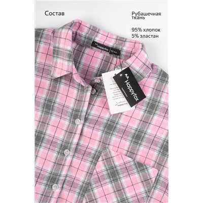 Рубашка женская в клетку Happyfox
