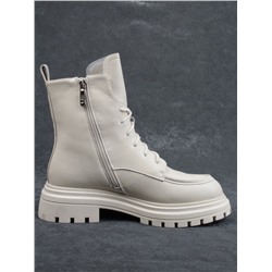 04-M3-886 BEIGE Ботинки зимние женские (натуральная кожа, натуральный мех)