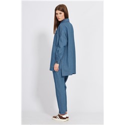 Блуза EOLA 2487 темно_голубой