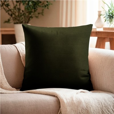 Чехол на подушку «Этель» Velour, 43×43 см, зелёный