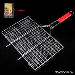Решетка для барбекю плоская 35х22х56 см 500 g ПРОМО АКЦИЯ / 659-89 /уп 30/