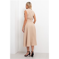 Светло-бежевый летний сарафан с карманами Изаура №4