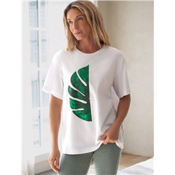 Футболка из премиального хлопка с авторским принтом Рост 170, Размер 48, Цвет белый_inspire