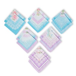Платки носовые женские «Этель. Нежность», 30×30 см, набор 12 шт., рисунок МИКС, хлопок 100%