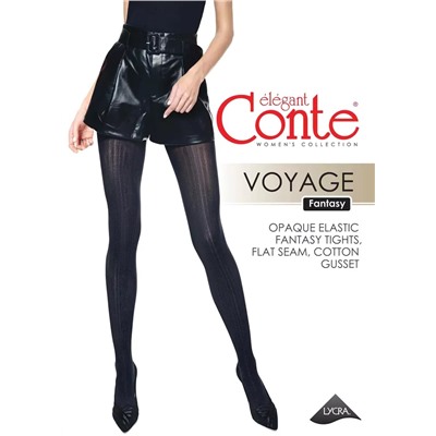 CONTE FANTASY VOYAGE Колготки женские с рельефными полосами