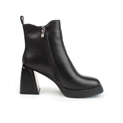 04-M3-836 BLACK Ботильоны зимние женские (натуральная кожа, натуральный мех)