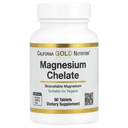 California Gold Nutrition, Хелат магния, 210 мг, 90 таблеток