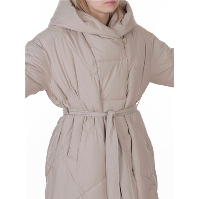8870 LT. BEIGE Пальто зимнее женское (200 гр. холлофайбер)