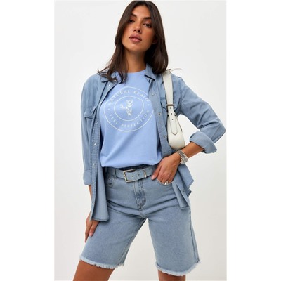 Шорты джинс F512-0908 l.blue