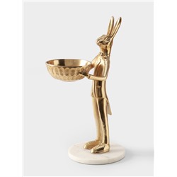 Конфетница «Заяц угощает», 20×25×47 см, алюминий