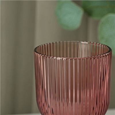 Бокал для вина Magistro «Грани», 250 мл, 8×14.5 см, стекло, бордовый