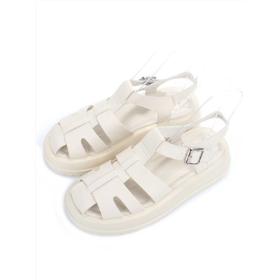 08-PEAG35-1 LT. BEIGE Босоножки женские (натуральная кожа)