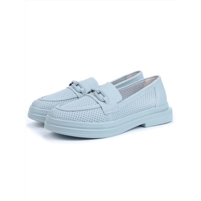 03-HY16-2D LT. BLUE Лоферы женские (натуральная кожа)