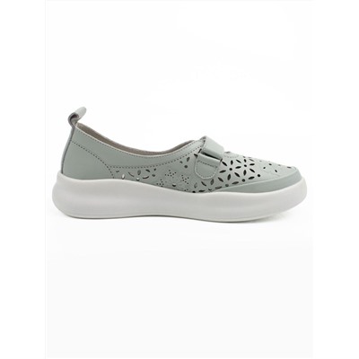 03-YG496-3 LT. GREEN Полуботинки летние женские (натуральная кожа)