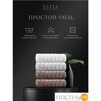ESTIA ТОРЛЕЙ бел/беж-сер К-т полотенец 50х80-2/50х80-2, 100% хлопок, 500 г/м2