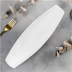 Блюдо Wilmax, 33×10 см, фарфор, белое