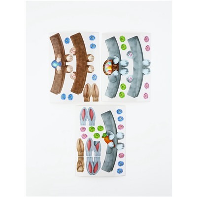 Набор для украшения кулича на Пасху «Зайки», 12×16×1 см