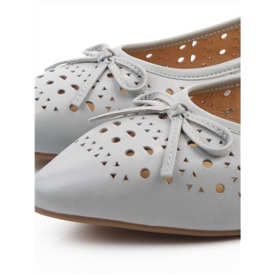 06-7388-66V GRAY Туфли летние женские "Лодочки" (натуральная кожа)