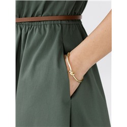 Платье в стиле сафари с отложным воротником