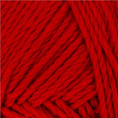 Пряжа для вязания спицами, крючком «Камтекс. Мягкий хлопок», 70% хлопок, 30% нейлон, 220 м/100 г, (046 красный)