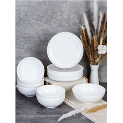Столовый набор 13 предметов Вертикаль белый  FLYGP13 867 (WHITE) (уп 4)