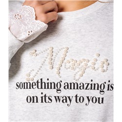 Свитшот #КТ3701 (1), серый меланж