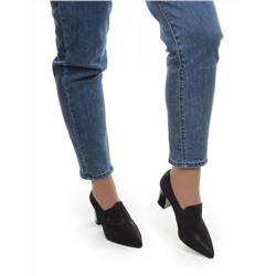 03-6247-T1 BLACK Полуботинки женские (велюр, натуральная кожа)