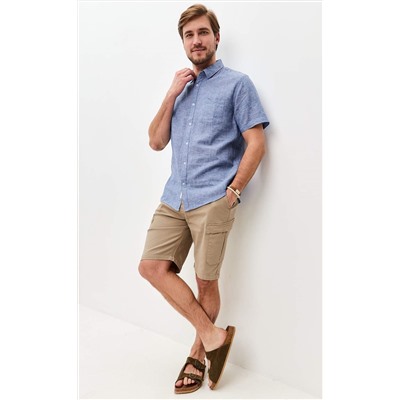 Рубашка к/р лен F111-0450 jeans