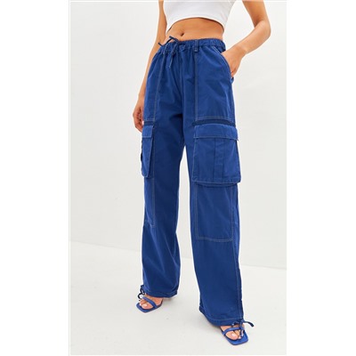 Брюки женские карго на резинке TP08-01-2017 синие