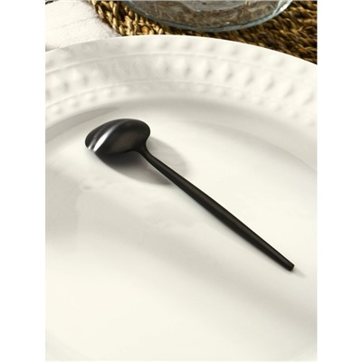 Ложка чайная Magistro «Фолк», длина 12.3 см, нержавеющая сталь, чёрная