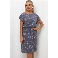 Платье серое в горошек Ульяна №84