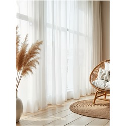 Тюль «Этель» 140×300 см, цвет белый, вуаль, 100% п/э