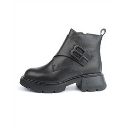 04-M3-L857 BLACK Ботинки зимние женские (натуральная кожа, натуральный мех)