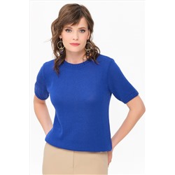 Джемпер вязаный василькового цвета