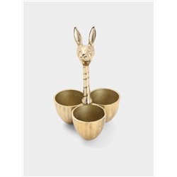 Менажница «Заяц», 14×14×24 см, алюминий