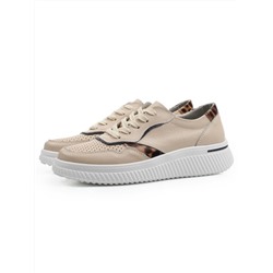 03-C930-2A BEIGE Полуботинки спортивные женские (натуральная кожа)