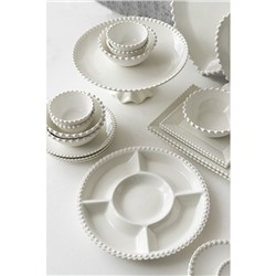 Менажница Magistro «Лакомка», d=30 см, 5 ячеек, фарфор, белая