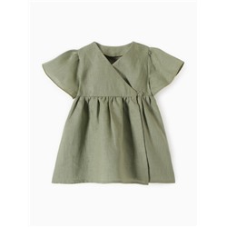 Платье детское Крошка Я Linen, р. 68-74, зеленый