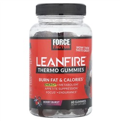 Force Factor, LeanFire® Thermo Gummies, Berry Burst, 60 жевательных таблеток
