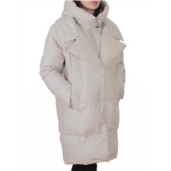 Z24-829 LT. BEIGE Куртка зимняя женская оверсайз (200 гр. тинсулейт)