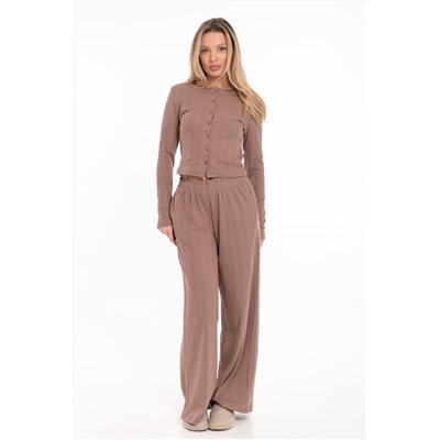 Брюки свободные из рибаны М325432к