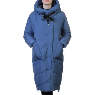 8058 GRAY/GREEN Пальто женское зимнее (био-пух)