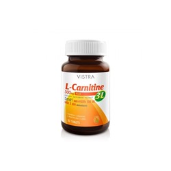 Пищевая добавка L-карнитин  от Vistra L-Carnitine 500мг Plus 3L 30 капсул