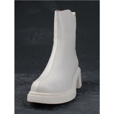 04-M3-L807 BEIGE Ботинки зимние женские (натуральная кожа, натуральный мех)